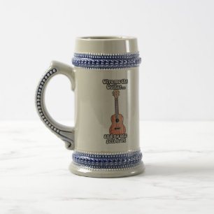 Give me the guitar and no one gets hurt. vintage beer stein