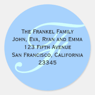 Give me your address (label)! classic round sticker