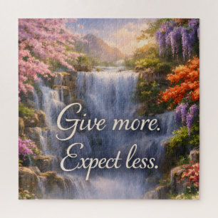 Give More. Expect Less Inspirational Christian Jigsaw Puzzle