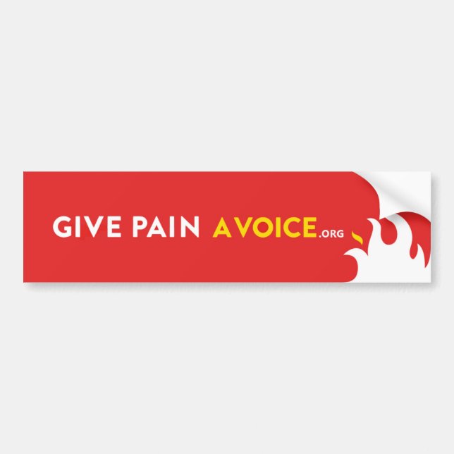 Give Pain A Voice Bumper Sticker (Front)