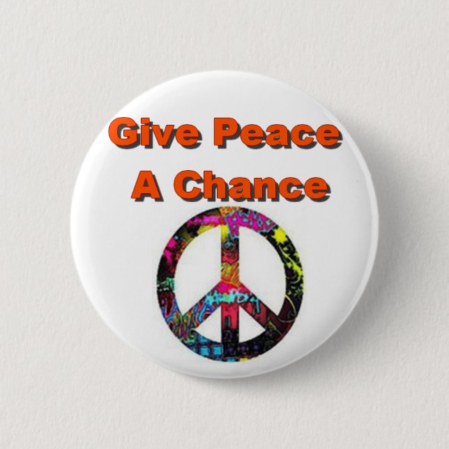 Give Peace A Chance button (Front)