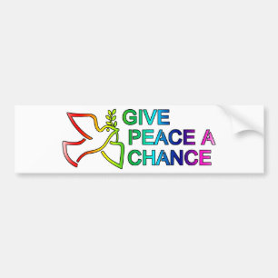 Give Peace a Chance (Rainbow) Bumper Sticker