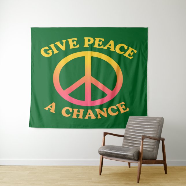 'Give Peace a Chance' Tapestry (In Situ (Horizontal))