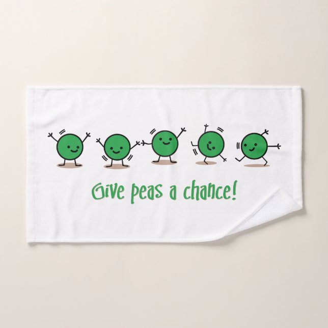 Give peas a chance bath towel set (Hand Towel)