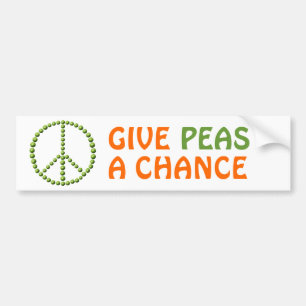 Give Peas a Chance Bumper Sticker
