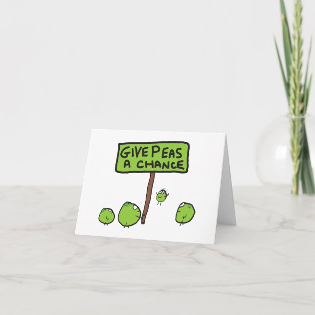 Give Peas A Chance Card (Front)