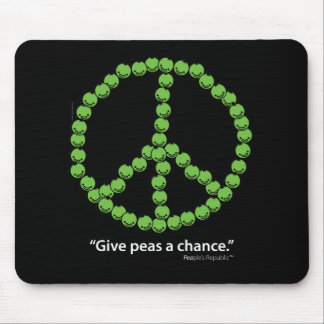 Give Peas A Chance (Dark fabrics) Mouse Pad