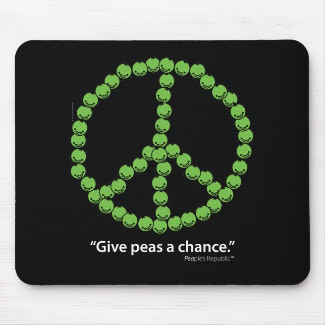 Give Peas A Chance (Dark fabrics) Mouse Pad (Front)