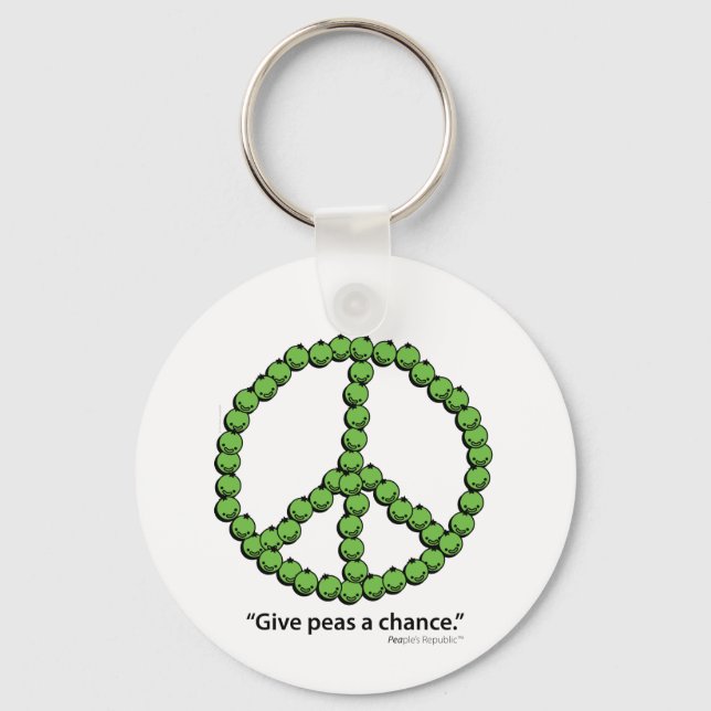 Give Peas A Chance Keychain (Front)