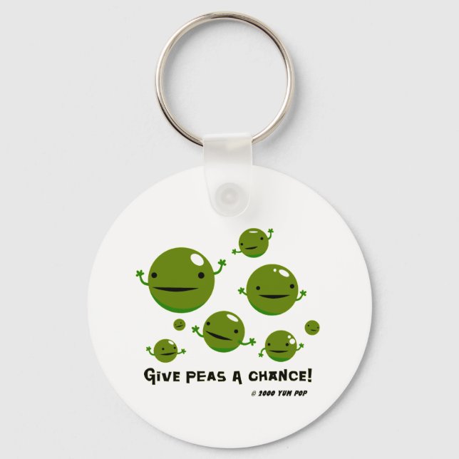 Give Peas a Chance Keychain (Front)