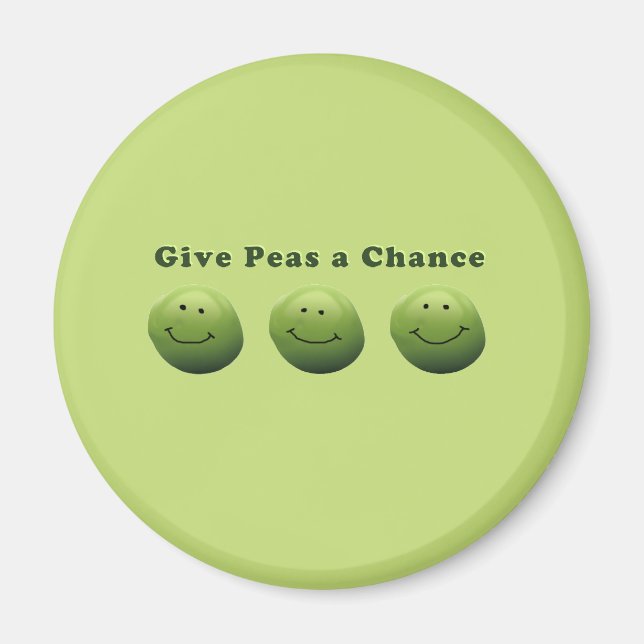 Give Peas a Chance Magnet (Front)