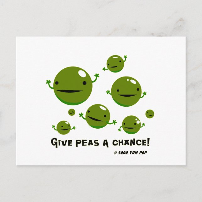 Give Peas a Chance Postcard (Front)