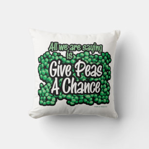 Give Peas A Chance Throw Pillow