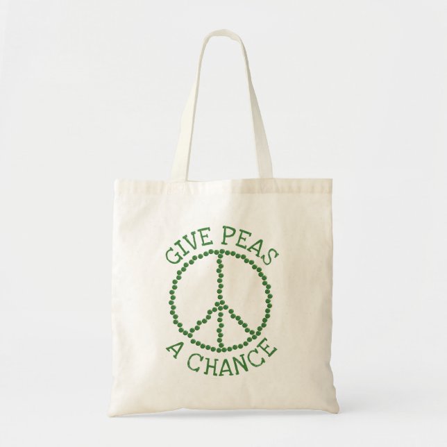 Give peas a chance! tote bag (Front)