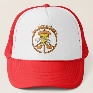 GIVE PIZZA A CHANCE funny pizza pun gift idea Trucker Hat