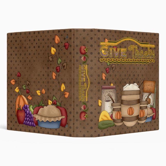 Give Thanks 1.5" (Recipe Binder) Binder (Background)