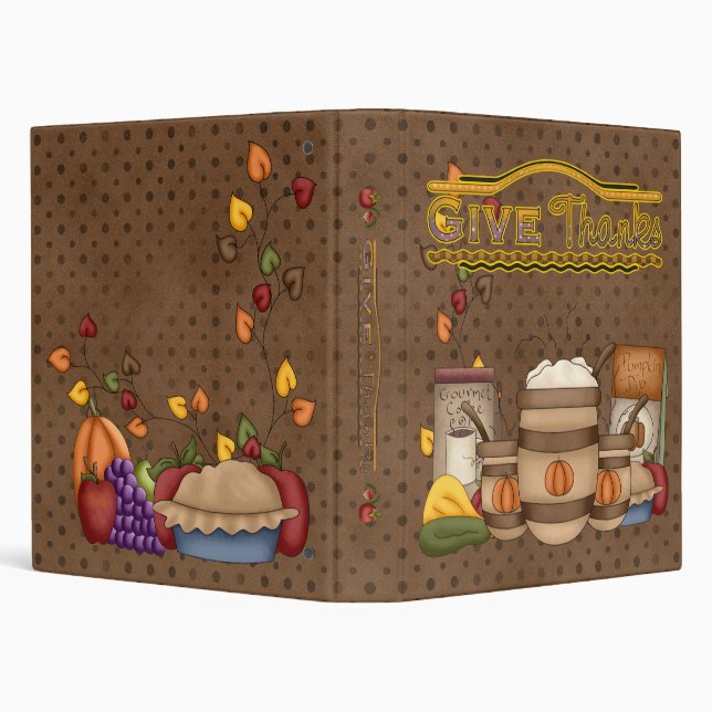 Give Thanks 1" (Recipe Binder) Binder (Background)