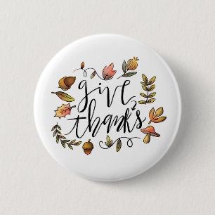 Give Thanks 2 Inch Round Button