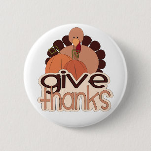Give Thanks 2 Inch Round Button