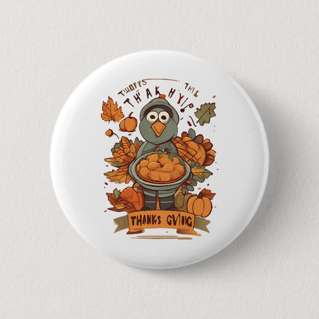 Give Thanks and Share Love 2 Inch Round Button (Front)