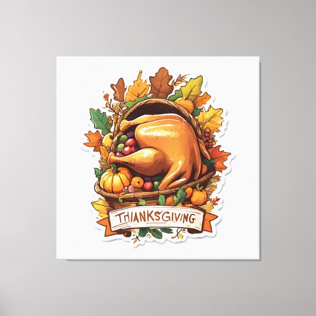 Give Thanks and Share Love Canvas Print (Front)