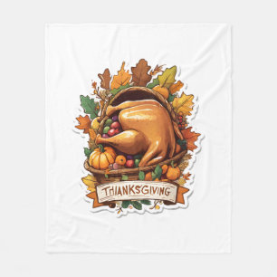 Give Thanks and Share Love Fleece Blanket