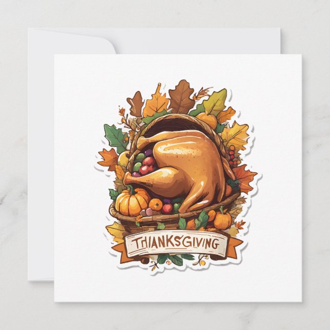 Give Thanks and Share Love Invitation (Front)