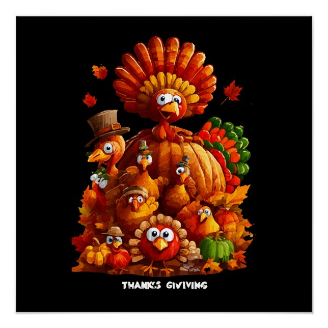 Give Thanks and Share Love Poster (Front)