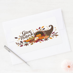 Give Thanks Autumn Foliage  Sticker