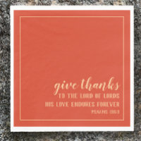 Give Thanks Bible Scripture Orange Thanksgiving