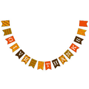 Give Thanks Bunting Flags