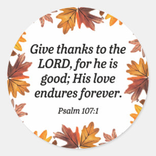 Give Thanks Classic Round Sticker