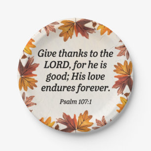  Give Thanks Collection Paper Plate
