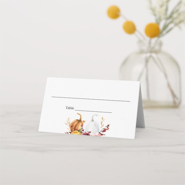 Give thanks elegant Thanksgiving Dinner Decor Place Card (Front)