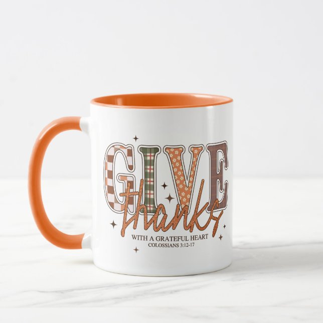  Give Thanks Fall  Mug (Left)