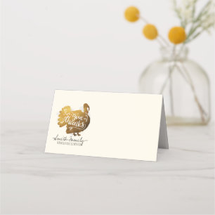 Give Thanks   Family Thanksgiving Celebration Place Card