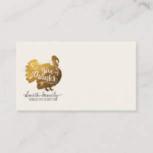Give Thanks   Family Thanksgiving Celebration Place Card