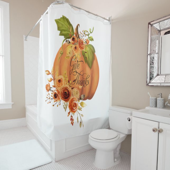 Give Thanks floral pumpkin  (In Situ)