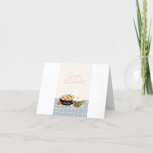 Give Thanks For Cozy Evenings Autumn Treats Thank You Card