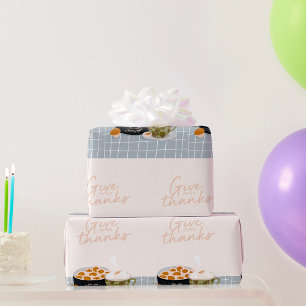 Give Thanks For Cozy Evenings Autumn Treats Wrapping Paper