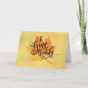 Give Thanks for Friends at Thanksgiving Maple Leaf Card