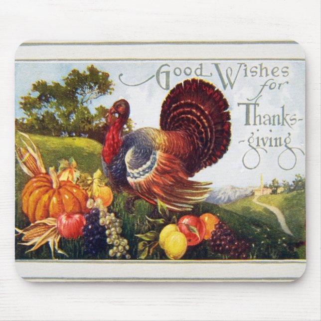 Give Thanks for Thanksgiving Mouse Pad (Front)