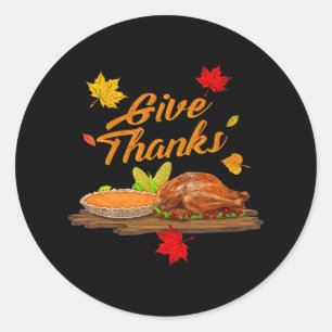Give Thanks for Women Thanksgiving Classic Round Sticker
