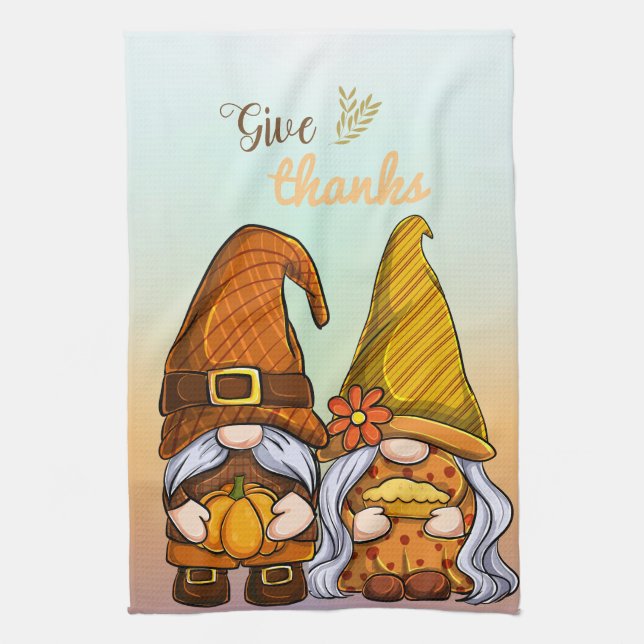 Give Thanks Gmomes Kitchen Towel (Vertical)