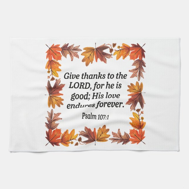 Give thanks kitchen towel (Horizontal)