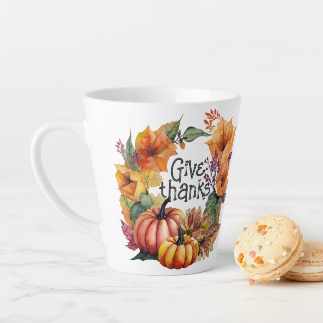 Give Thanks Latte Mug (In Situ)