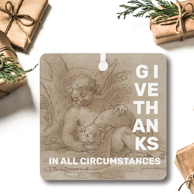 Give Thanks Metal Ornament (Creator Uploaded)