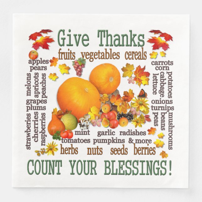 Give Thanks! Napkin (Front)
