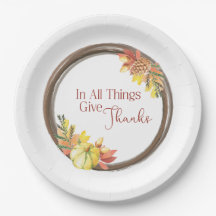 Give Thanks Paper Plate