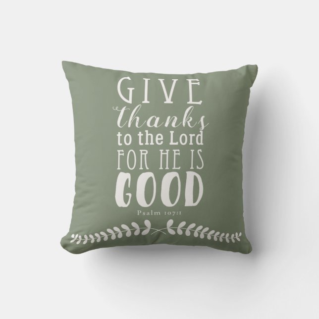 Give Thanks Pillow Customized Colour (Front)